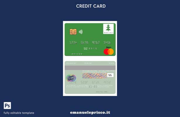 modello mastercard della South Sudan Eden Commercial Bank in stile verificato